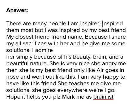 you are one of the most inspired friend